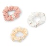 Set van 3 scrunchies - Flower pink/white meadows/sunshine checks